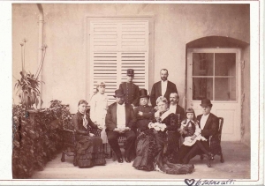 Zámek Račice - historické skupinové foto