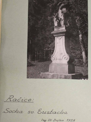 Zámek Račice - socha svatého Eustacha 2