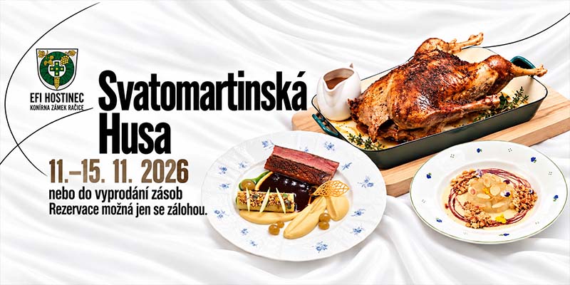 Svatomartinská husa 2026 - EFI Hostinec Konírna Zámek Račice