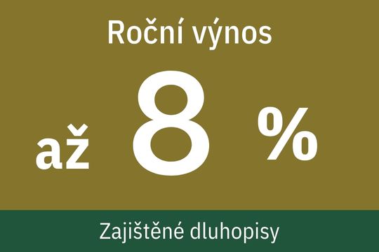 dvouleté zajištěné dluhopisy, výnos 8 % ročně